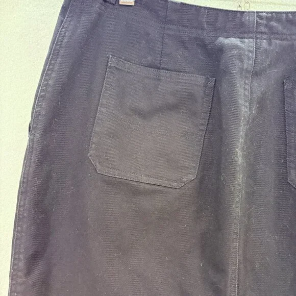 RALPH LAUREN JEANS CO VTG BLACK‎ DENIM BUTTON UP MIDI SKIRT SZ 12 Classic, Retro - Picture 6 of 12